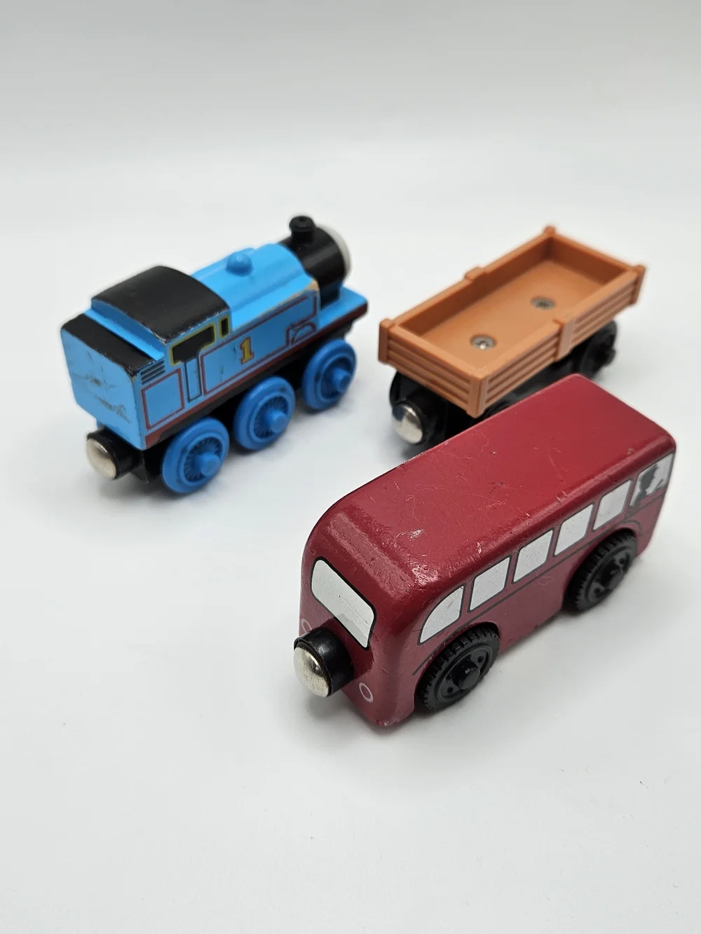 Thomas the Train Wooden Railway Set Thomas Bertie Bus Present Cargo Car Train
